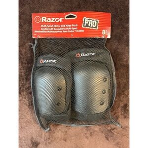 Razor Youth 8 Multi-Sport Elbow and Knee Pads Safety Pro Set Black 96785